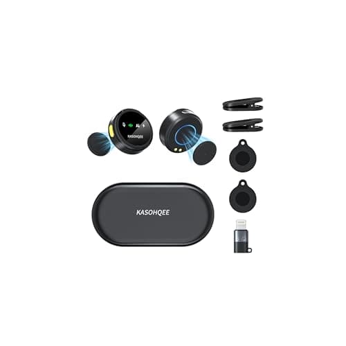 KASOHQEE Wireless Lavalier Microphone for iPhone 16/15/14/13, iPad & Android, Magnetic Clip-on Mini Mic with Charging Case,30H Playtime Plug-Play Lapel Lavalier Mic for Vlog TikTok, AI Noise Reduction - Image 1