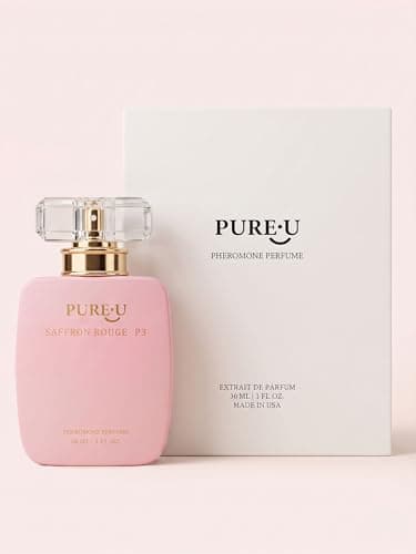 PUREU Pheromone Perfume for Women - Long Lasting Saffron Amber & Cedarwood Sophisticated Scent, Luxury Concentrated Extrait de Parfum Spray Oil, Portable Size Signature Scent, 1 fl oz (30ML) - Image 1