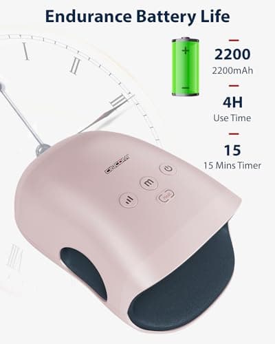 CINCOM Hand Massager - Cordless Hand Massager with Heat and Compression for Arthritis and Carpal Tunnel, Gifts for Women(Pink) - Thumbnail 5