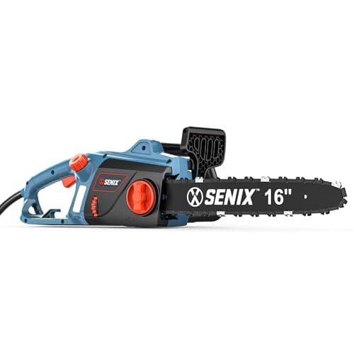 SENIX Electric Chainsaw, 16" Corded Chainsaw,12 Amp Chain Saw for Wood Cutting, Tree Trimming, Garden Tool for Pruning, Branch Cutting, Yard, Fathers Day Gift for Men,Gardener, CSE12-M - Image 1