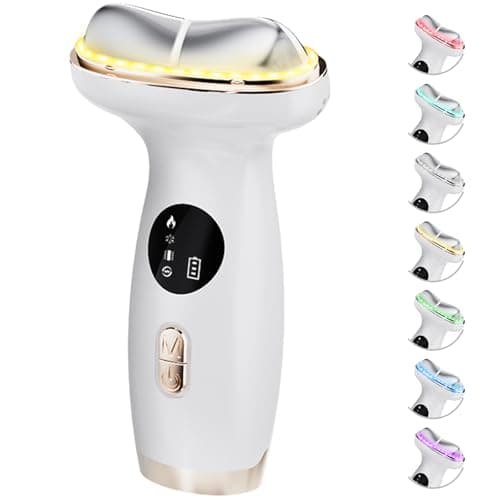 Electric Gua Sha Facial Tool 7 in 1 Hot & Cold Face and Neck LED Beauty Massager, Vibration Pulse Mode for Skin Care, Lymphatic Drainage Anti-Aging & Wrinkles Face Lift Device Gift for Mom - Image 1