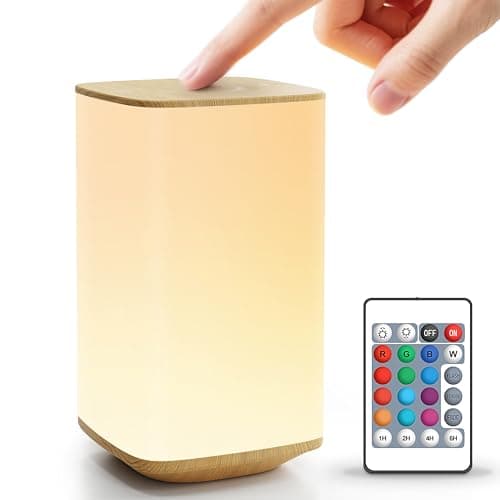 Auxmir Baby Night Light for Nursery, 4000mAh Rechargeable Night Lamp with Remote & Touch Control, Dimmable Light + 256 RGB Colors, 1/2/4/6H Timer for Breastfeeding, Diaper Changes, Kids Bedroom - Image 1