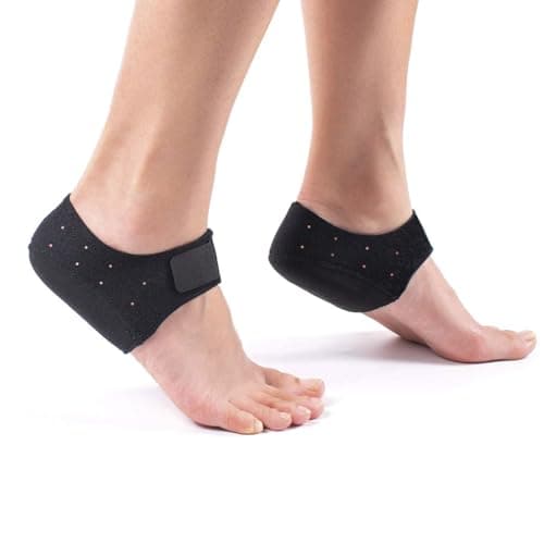 MIAYOHO Plantar Fasciitis Heel Cups for Heel Pain 【Updated Version】 Protectors Sleeves Pads, Support for Spur, Women and Men (Air Holes - Black, M 8.5-12 / W 10-13) - Image 1
