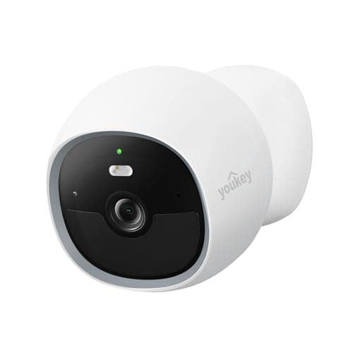 youkey Magnetic Indoor Security Camera Wireless, 2K Battery Powered Camera, No Subscription, Built-in 8GB Storage, Wire-Free for Renters, Compatible with Alexa & Google, Pet/Baby Monitor(S320)
