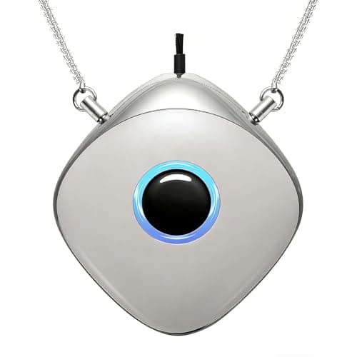 Personal Air Purifier, Chartreey Wearable Air Purifier Necklace, True 502 Million/cm³ High-Speed Negative Ion Generator Eliminates Dust, Pollen, Smoke, Maintenance Free(Pearl White) - Image 1