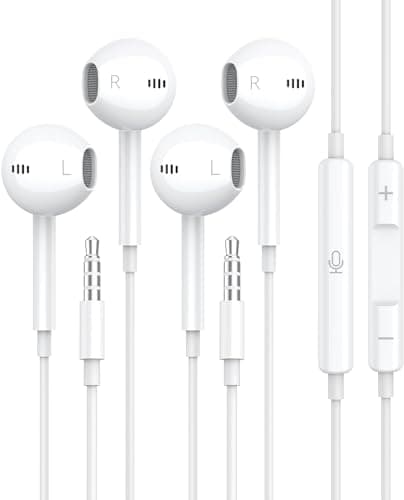 for Apple Earbuds Wired [Clear Call & No Noise], [MFi Certified] 3.5mm Headphones with Microphone Volume Control HiFi Stereo Ear Buds for iPhone/iPad/Kindle/Weather Radio/Airplane [2 Pack] - Image 1