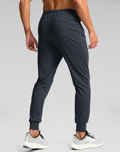 Pudolla Mens Jogger Pants Mens Sweatpants with Pockets Workout Pants for Men Athletic Pants Men Runing Pants(Dark Grey S) - Thumbnail 2