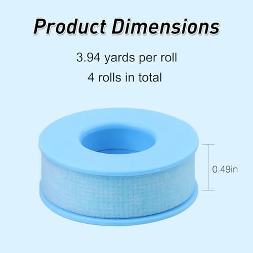 4 Rolls Lash Extension Tape - Micropore Silicone Tape for Eyelash Extensions, Sensitive, Breathable, Waterproof Gel Tape in Blue and Pink - Thumbnail 6