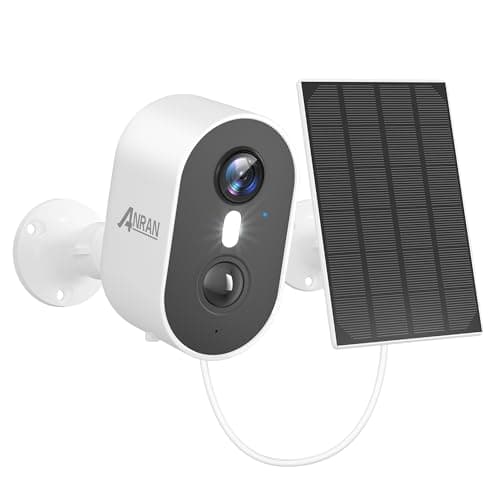 ANRAN 3MP Solar Security Cameras Wireless Outdoor for Home Security, 2K Color Night Vision WiFi Surveillance Home Camera with Solar Panel, Spotlight, PIR Detection, 2-Way Talk, Compatible with Alexa - Image 1