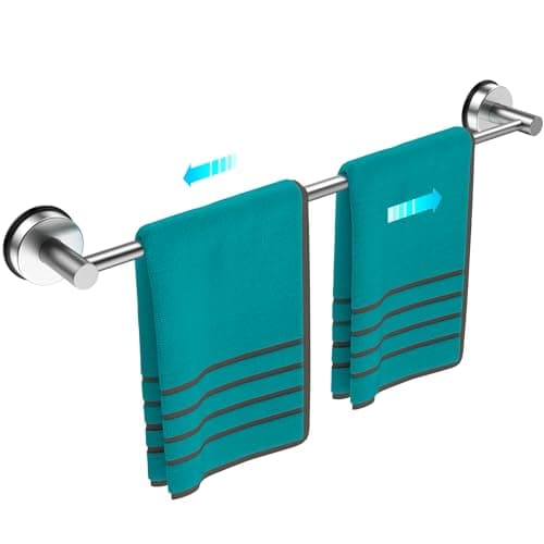 Towel Bar for Bathroom Wall,Adjustable 12~21 Inch Towel Racks for Bathroom Wall Mounted, Towel Holder for Glass Shower Door,Bathroom Accessories,Apparment Essentials,Home Decor-Silver - Image 1