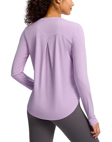 Soothfeel Women's UPF 50+ Sun Shirts Long Sleeve SPF UV Protection Rash Guard Lightweight Quick Dry Hiking Workout Tops Hyacinth_purpleXXXL Lavender - Image 1