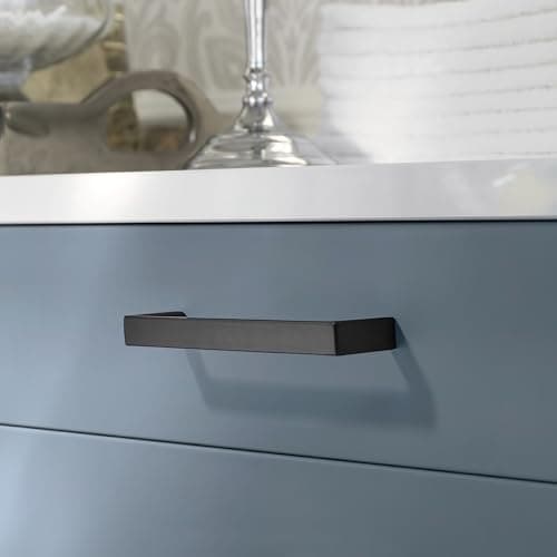 Synkylux 10 Pack Matte Black Cabinet Pulls 3-3/4-inch(96mm) Hole Center Kitchen Cabient Hardware Cabinet Handles Drawer Pulls,Cabinet Pulls,Cupboards, Dressers and Square Solid Metal Hardware - Thumbnail 6