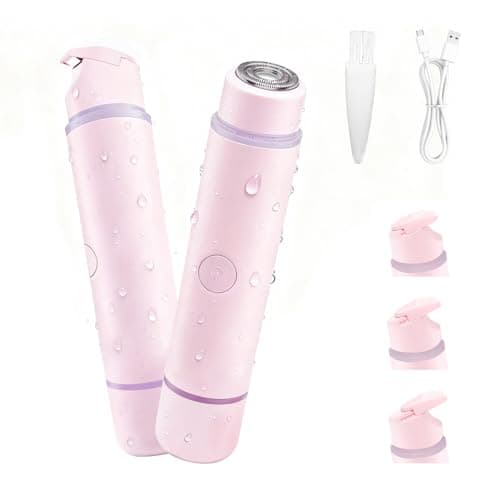 Unimiko 2-in-1 Bikini Trimmer for Women – Electric Shaver for Women, Womens Electric Razor & Trimmer for Sensitive Skin, Adjustable Comb, 100% Waterproof, Portable, USB Charge, Painless (Pink) - Image 1