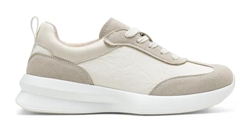 Vepose Women's Fashion Sneakers 2026, 8216 Platform Beige Pu Tennis Walking Shoes with Arch Support, Lightweight Lace up Casual Everyday Footwear, Size 6(CZR8216 Beige pu 06) - Thumbnail 4