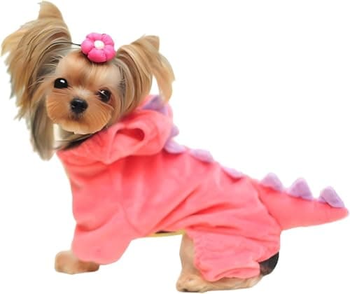 NACOCO Dog Dinosaur Design Costume Green Pet Clothes for Medium & Large Dog(Pink, XL)