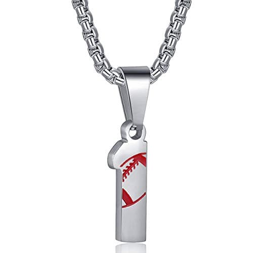Rehoboth Football Rugby Jersey Number 1 Pendant Necklace for Women Men 24 (22+2) Inch Adjustable Stainless Steel Chain - Image 1
