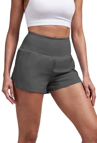 Alaroo Womens Athletic Shorts High Waisted Liner Running Shorts for Tennis Workout Gym Track Yoga with Pockets 2026 Grey M - Image 1