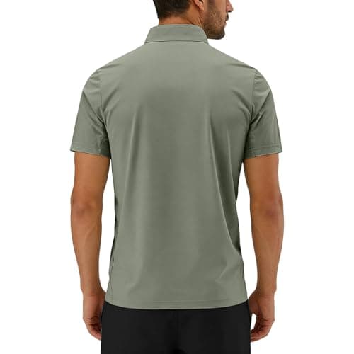 Oversized Workout Shirts for Men Short Sleeve Quarter Zip Athletic Shirts Pullover Lightweight Quick Dry Loose Fit Athletic Tops Baggy Work Out Shirt Breathable Gym Clothes Plus Size Gym Tshirt - Thumbnail 2