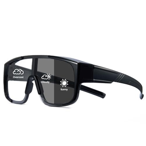 Cyxus Photochromic Polarized Fit Over Glasses Sunglasses, Wrap-Around UV400 Protection Sport Sunglasses for Men Women, Anti-Glare Cycling Driving Fishiing - Image 1
