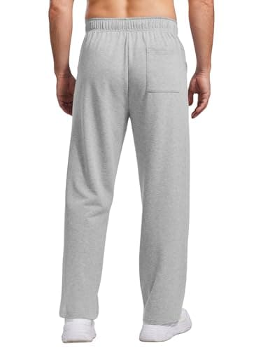 PINSPARK Men's Sweatpants with Pockets Lightweight Sweat Pants for Men Straight Leg Jogger Sweatpants Big Tall Grey Sweatpants Men - Thumbnail 2