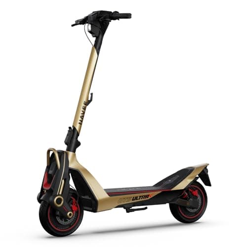 NAVEE UT5 Ultra X Supercar Electric Scooter, 43.5 mph Speed, 74.6 Miles Range, Dual 2400W Peak Motor & Hydraulic Suspension & Oil Disc Brake, Self-Sealing Tires, Flash Charge Off-Road Scooter Adults