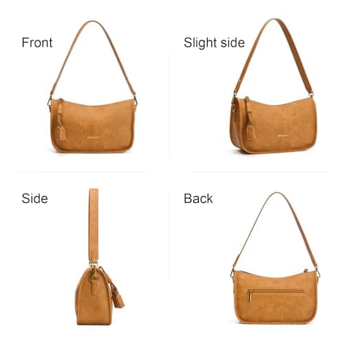 Pemilen Shoulder Bag Handbag for Women, Small, Tan - Thumbnail 3