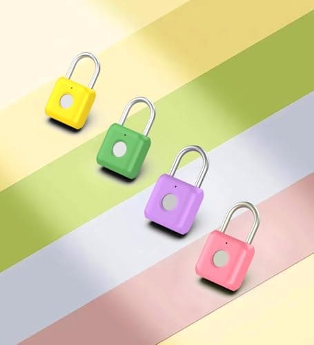 Fingerprint Padlock eLinkSmart Gym Locker Lock with Phone App iOS Watch Metal Keyless Combination Locks for Backpack Suitcase Luggage School Sports Locker Toolbox Hasp Storage Green - Thumbnail 6