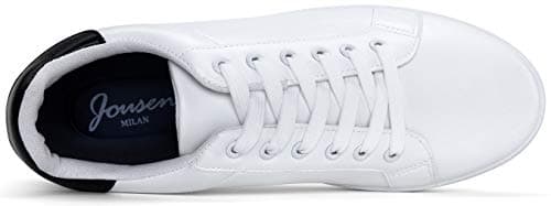 Jousen Men's Fashion Sneakers White Shoes for Men Casual Lightweight Shoes(AMY871 Black 10) - Thumbnail 5