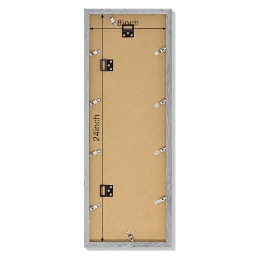 Vittanly 8x24 Collage Picture Frame, Displays 5Pcs 4x6 Pictures with Mat or 1Pcs 8x24 without Mat, Picture Frames Collage Wall Decor for Horizontal or Vertical Display, Grey, 1 Pack - Thumbnail 6