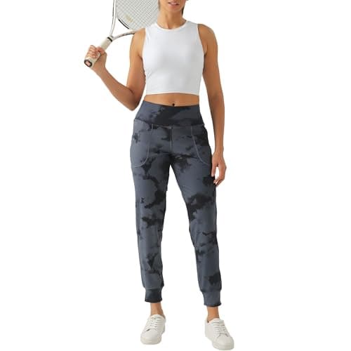 Rrosseyz Women's Joggers with Pockets Lightweight Soft Workout Athletic Pants for Camping Yoga Running(Ink Gray,XL) - Thumbnail 6