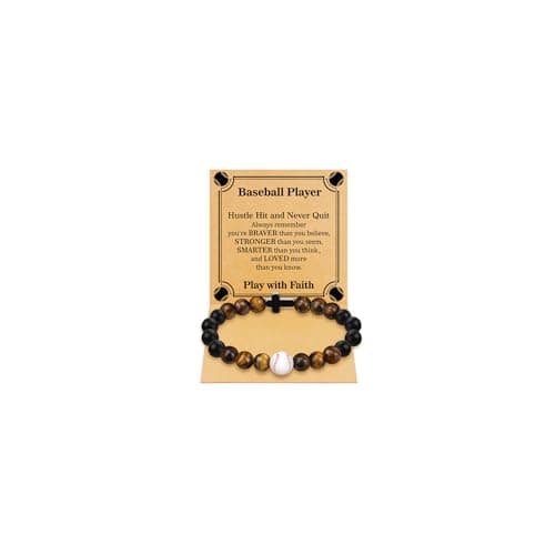 BAYLAY Baseball Gifts for Boys 8-12 12-14, Baseball Cross Bracelet Easter Basket Stuffers for Kids Accessories Stuff for Boys Men Birthday Stocking Stuffers Baseball Senior Night Gifts for Boy - Image 1