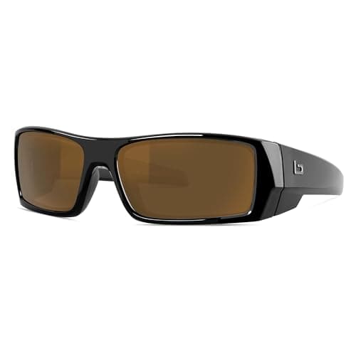 B.N.U.S Polarized Sunglasses for Men with Corning Glass Lens - Scratch-Resistant, Optical Clarity, Premium UV Protection (Black/Brown Lens, Polarized) - Thumbnail 4