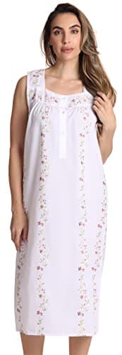 Dreamcrest Sleeveless Seersucker Gowns RL-6510-WHT-1X White