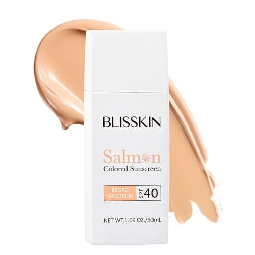 Ultra Lightweight Salmon Tinted Face Sunscreen SPF 40 - Sheer, Buildable Coverage for a Flawless, Matte Finish, 1.69oz - Image 1