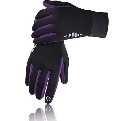 SIMARI Kids Winter Gloves with Touchscreen, Warm Thermal, Water-Resistant, Windproof for Boys Girls Toddler, Gloves for Cold Weather Running Cycling Snow Skiing Hiking Football Rugby Camping, Purple
