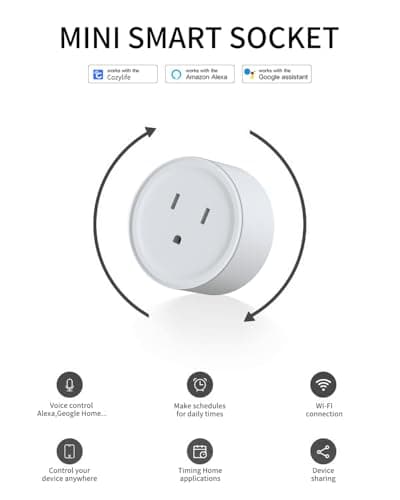 DOITING Smart Home WiFi Outlet with Remote Control & Timer Function - Compatible with Alexa,Wireless 2.4GHz Network - Smart Outlet for Easy Home Automation & Energy Saving(2 Pack) - Thumbnail 4