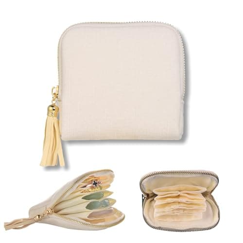 Small Travel Jewelry Case, Soft Velvet Organizer Pouch for Bangle, Bracelets, Large Earrings, Beaded necklace, Anti-Scratch & Portable Jewelry Bag Holder for Travel & Everyday Use (Ivory White) - Image 1