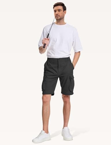 AOHIKE Men's Convertible Pants Lightweight - Outdoor Zip Off Breathable Hiking Pants Men for Fishing Travel Safari, Black - Thumbnail 3