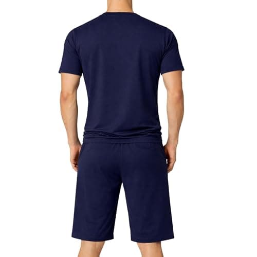 #followme Men’s Polyspandex Pajamas Set RL-44958-NVY-2XL - Thumbnail 4