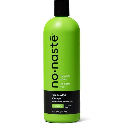 Nonaste Aloe Glow Premium Dog Shampoo (16 Oz, Pack of 1) – Deep-Clean & Odor-Neutralizing Dog Wash with USDA Certified Organic Aloe & Oatmeal | for Sensitive Skin, Soft Shiny Coat, Light Fresh Scent