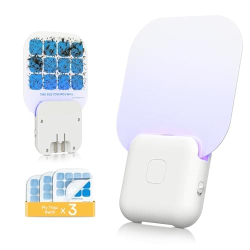 Cozlite Fruit Fly Traps for Indoors (1 Device+3 Refills), Upgraded Flying Insect Trap, Gnat Traps for House Indoor for Moths & Other Flying Insects - Image 1
