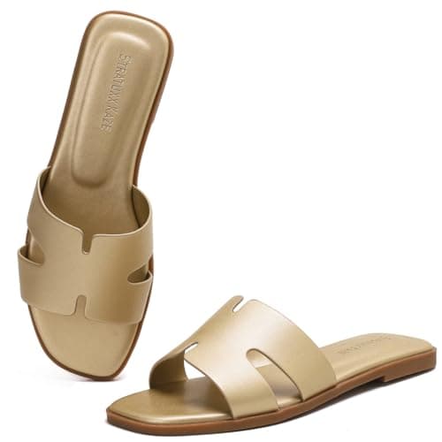 Stratuxx Kaze Open Toe Flat Dress Sandals Womens Slide Comfortable Summer Cute Beach Sandals for Women 2026 - Image 1