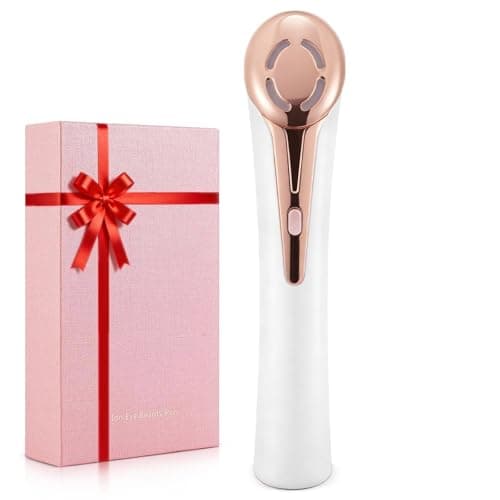 3-in-1 Eye Beauty Device - Red & Blue Light Therapy with Constant Warmth and Vibration Massage, Enhances Eye Cream Absorption, Reduces Dark Circles and Fine Lines - Eye Beauty Device (White) - Image 1