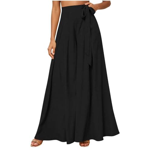 Culottes for Women Fashion 2026 Summer Fall Black X-Large