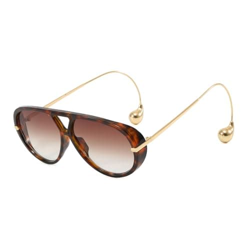 BOBUXLIIN Oversized Womens Aviator Sunglasses Retro Big Large Sunglasses for Women UV Protection Trendy Ladies Shades 2025 - Image 1