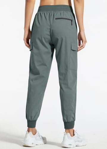 Libin Women's Cargo Joggers Lightweight Quick Dry Hiking Pants Athletic Lounge Casual Travel, Metropolis Gray XL - Thumbnail 3
