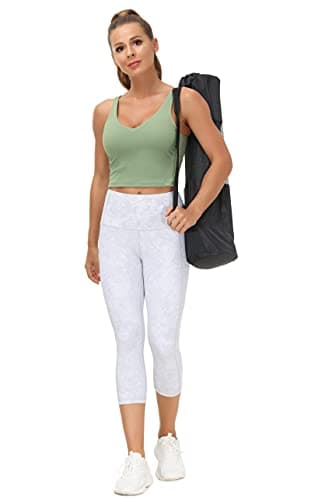 Women’s Longline Sports Bra Wirefree Padded Medium Support Yoga Bras Gym Running Workout Tank Tops (Light Green, X-Large, x_l) - Thumbnail 6