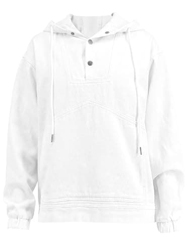 STOLKISS Women Denim Jacket Hoodies Casual Button Down pullover Long Sleeve Jean Tops Jacket Trendy Cropped Sweatshirt with Pockets - Image 1