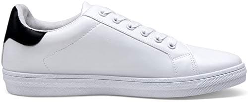 Jousen Men's Fashion Sneakers White Shoes for Men Casual Lightweight Shoes(AMY871 Black 10) - Thumbnail 4