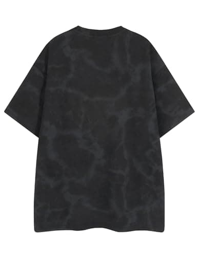 Aelfric Eden Mens Graphic Tee Shirts Oversized Baggy Loose Cotton T-Shirt Streetwear Casual Summer Y2k Shirt Black Pink - Thumbnail 4